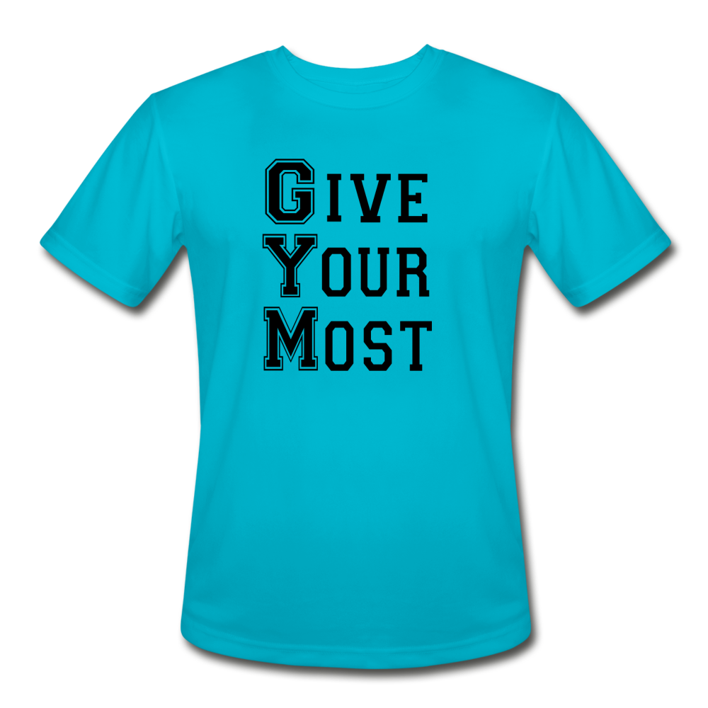 GYM B Men’s Moisture Wicking Performance T-Shirt - turquoise