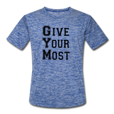 GYM B Men’s Moisture Wicking Performance T-Shirt - heather blue