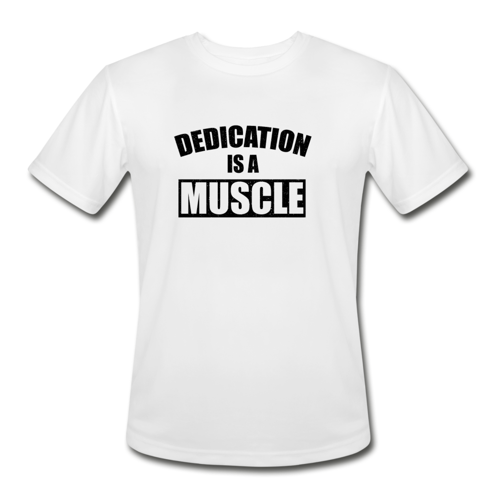 Dedication B Men’s Moisture Wicking Performance T-Shirt - white