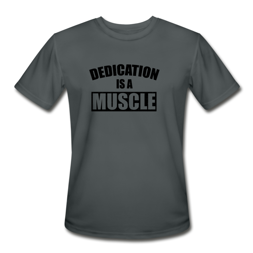 Dedication B Men’s Moisture Wicking Performance T-Shirt - charcoal