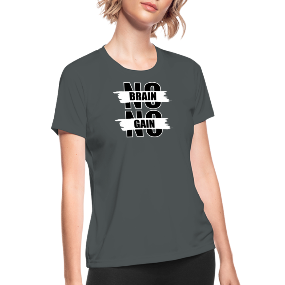 NBNG B Women's Moisture Wicking Performance T-Shirt - charcoal