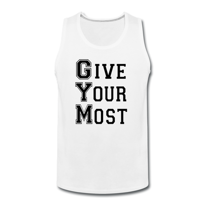 GYM B Men’s Premium Tank - white