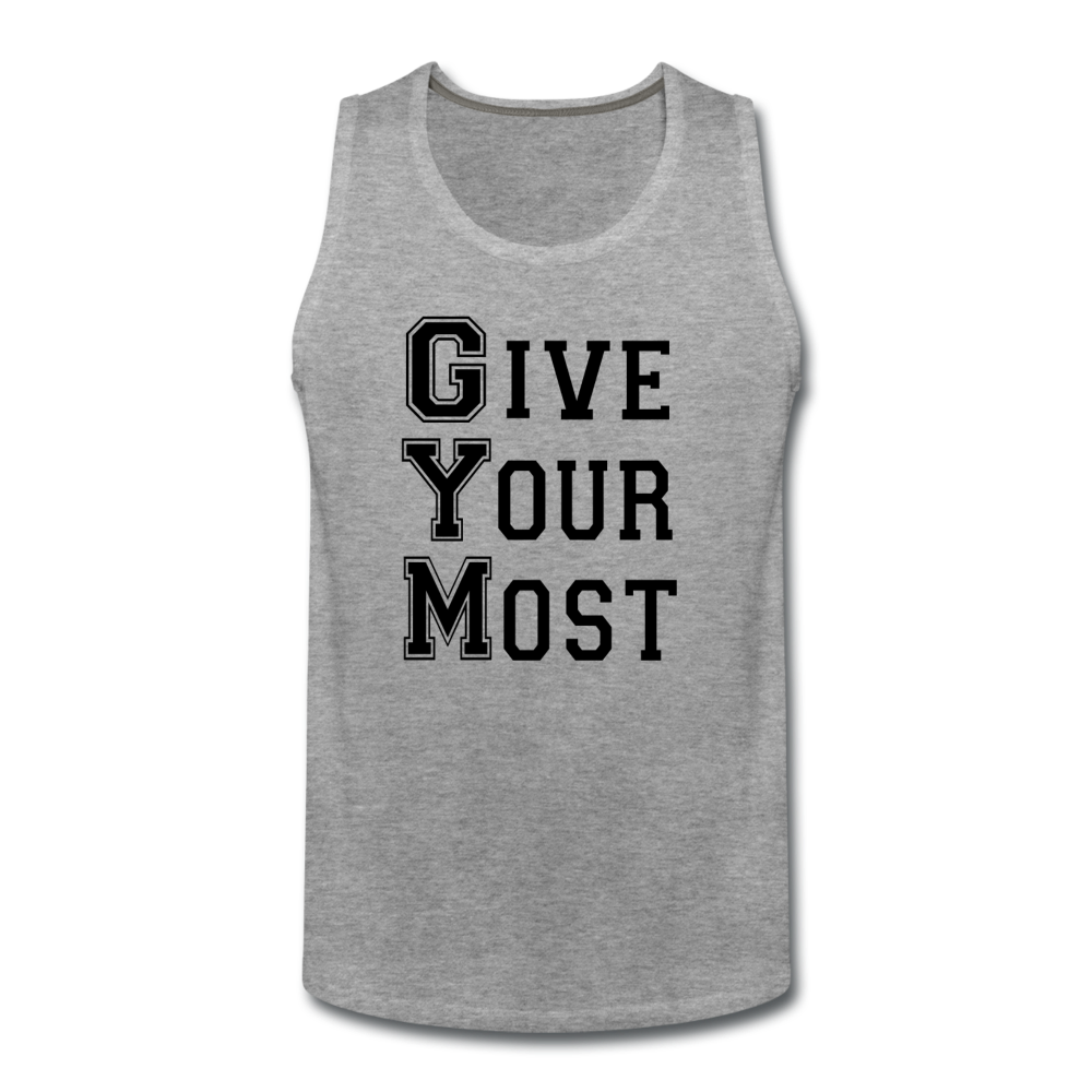 GYM B Men’s Premium Tank - heather gray