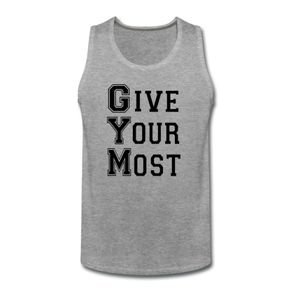 GYM B Men’s Premium Tank - heather gray