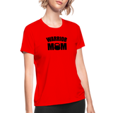 Warrior Mom BB Women's Moisture Wicking Performance T-Shirt - red