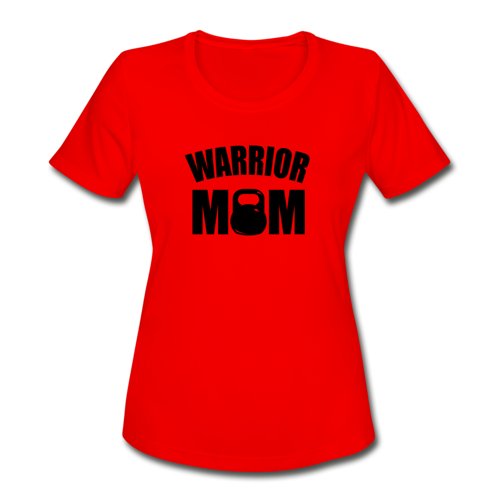 Warrior Mom BB Women's Moisture Wicking Performance T-Shirt - red