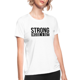 Strong IO B Women's Moisture Wicking Performance T-Shirt - white