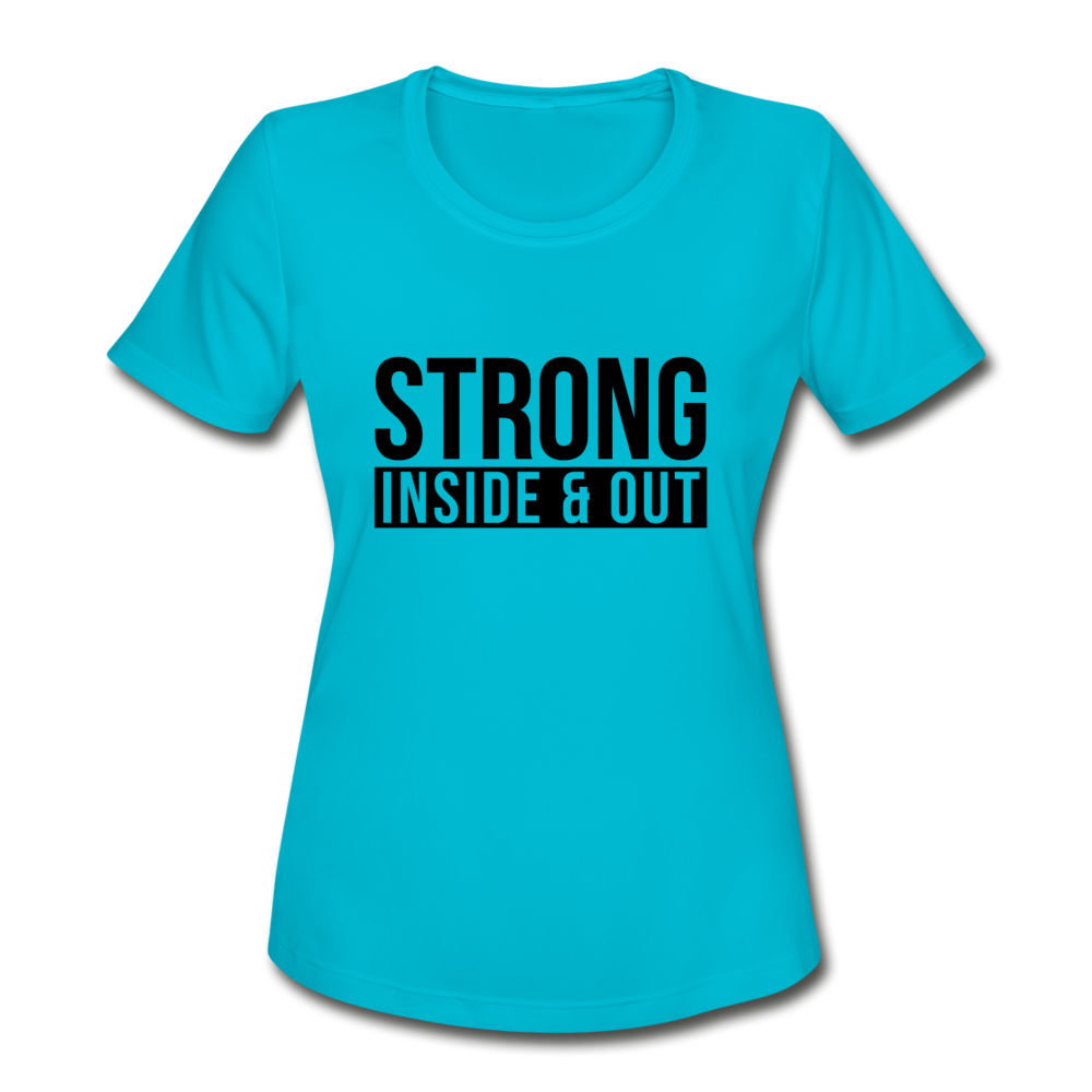 Strong IO B Women's Moisture Wicking Performance T-Shirt - turquoise