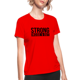 Strong IO B Women's Moisture Wicking Performance T-Shirt - red