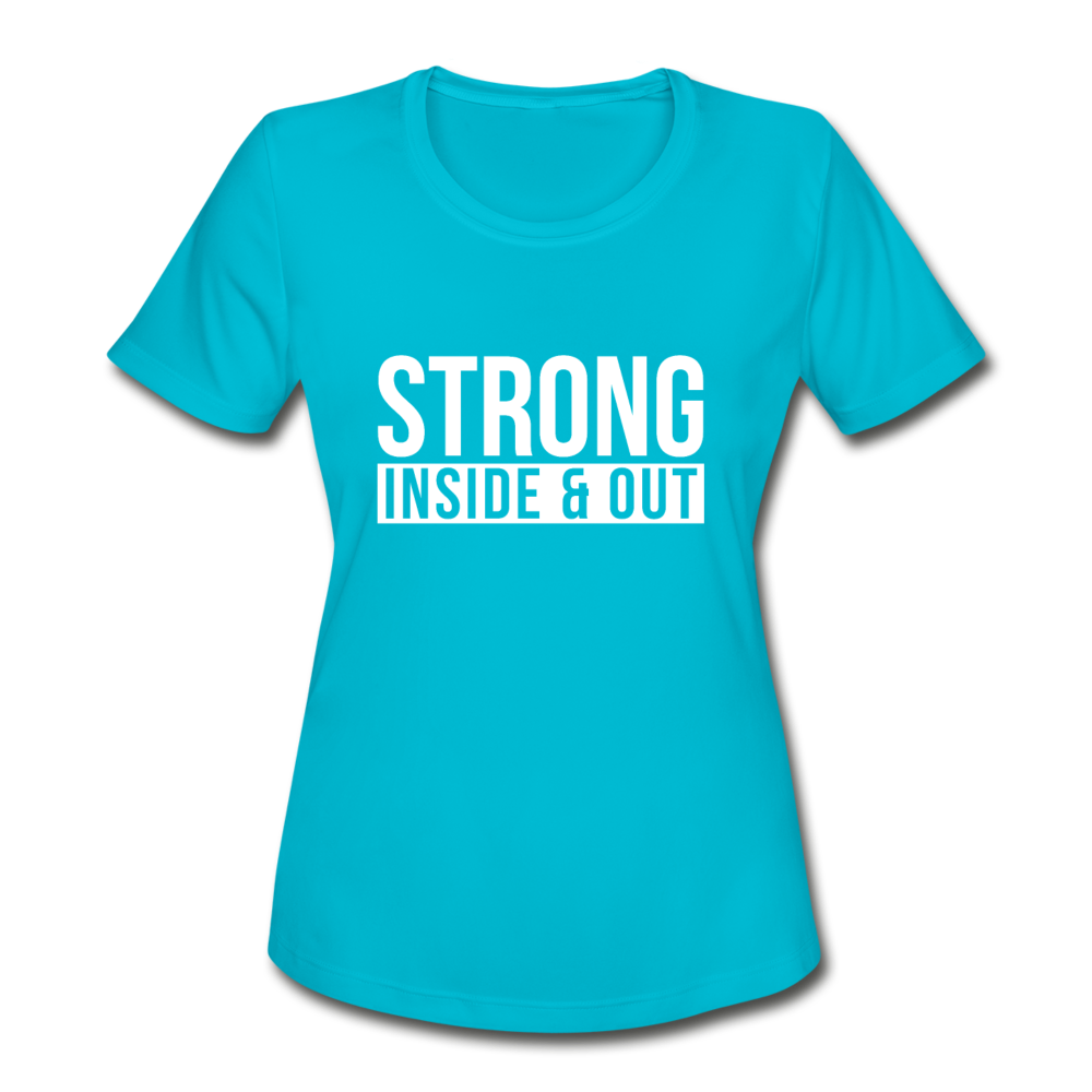 Strong IO W Women's Moisture Wicking Performance T-Shirt - turquoise