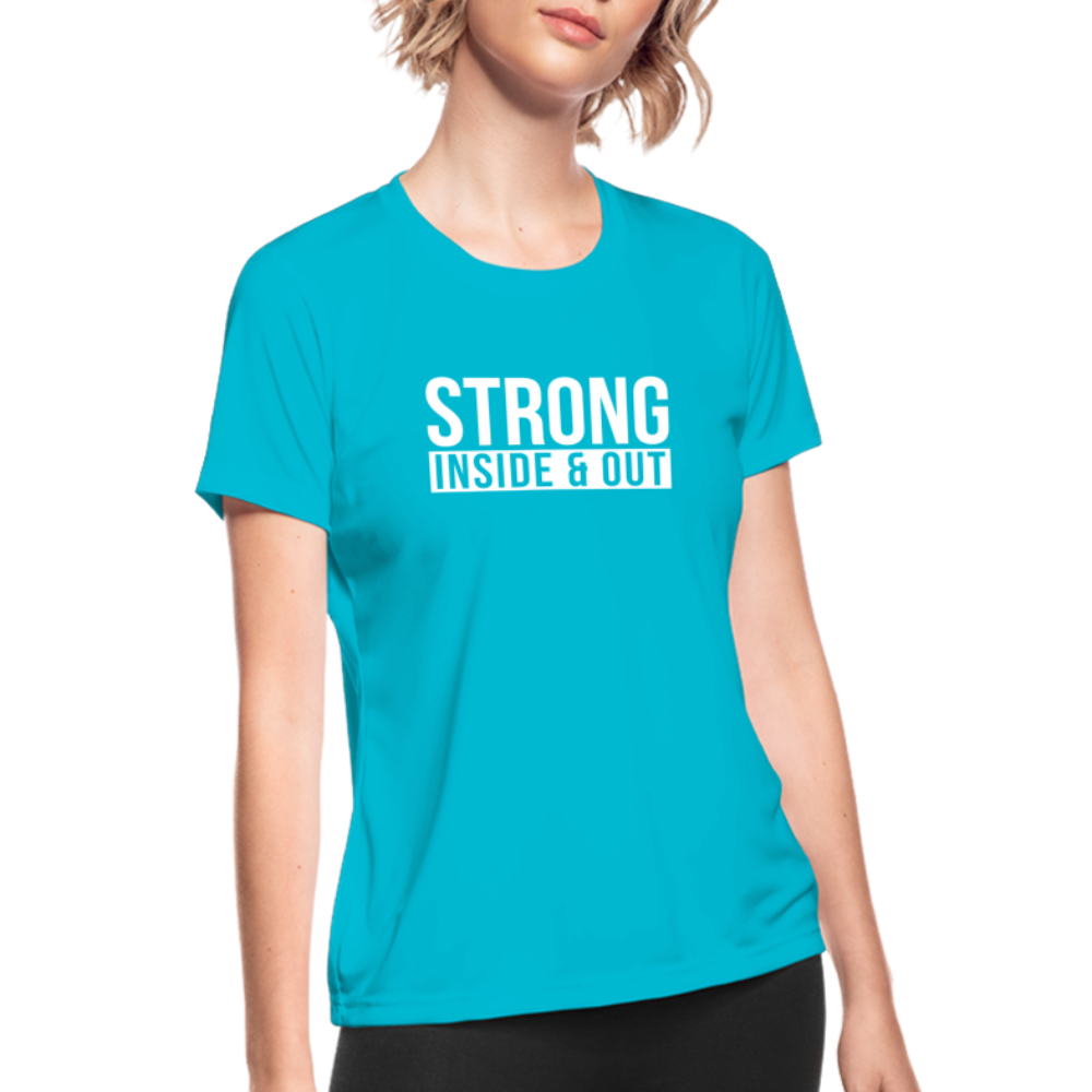 Strong IO W Women's Moisture Wicking Performance T-Shirt - turquoise