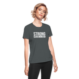 Strong IO W Women's Moisture Wicking Performance T-Shirt - charcoal