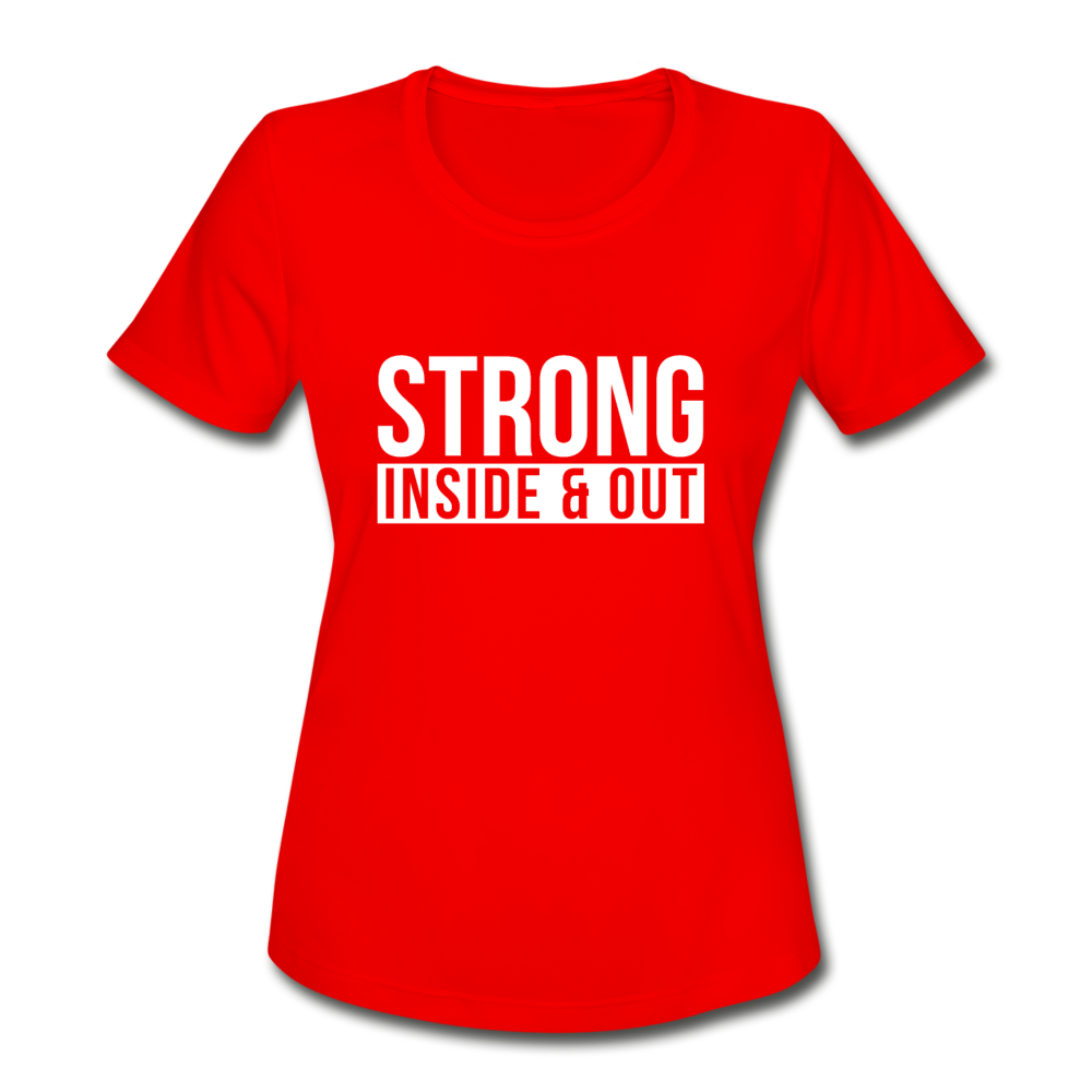 Strong IO W Women's Moisture Wicking Performance T-Shirt - red