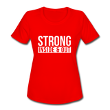 Strong IO W Women's Moisture Wicking Performance T-Shirt - red