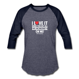 I Love It W Baseball T-Shirt - heather blue/navy