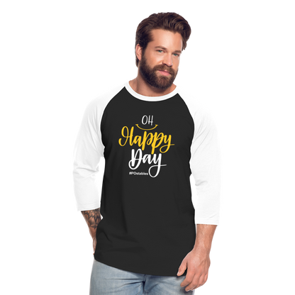 Oh Happy Day W Baseball T-Shirt - black/white