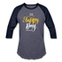 Oh Happy Day W Baseball T-Shirt - heather blue/navy