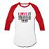 I Love It B Baseball T-Shirt - white/red