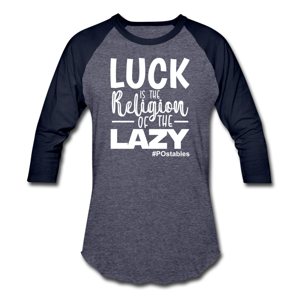 Luck W Baseball T-Shirt - heather blue/navy