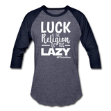 Luck W Baseball T-Shirt - heather blue/navy
