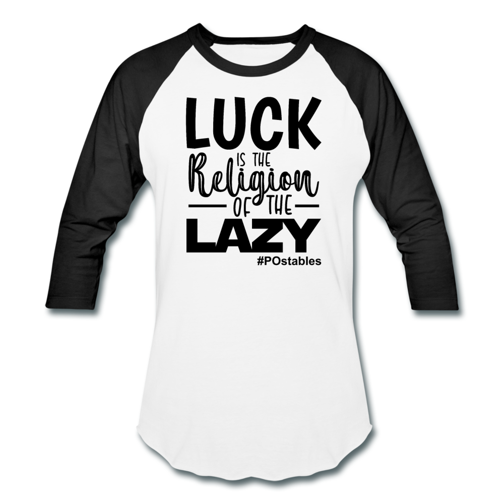 Luck B Baseball T-Shirt - white/black