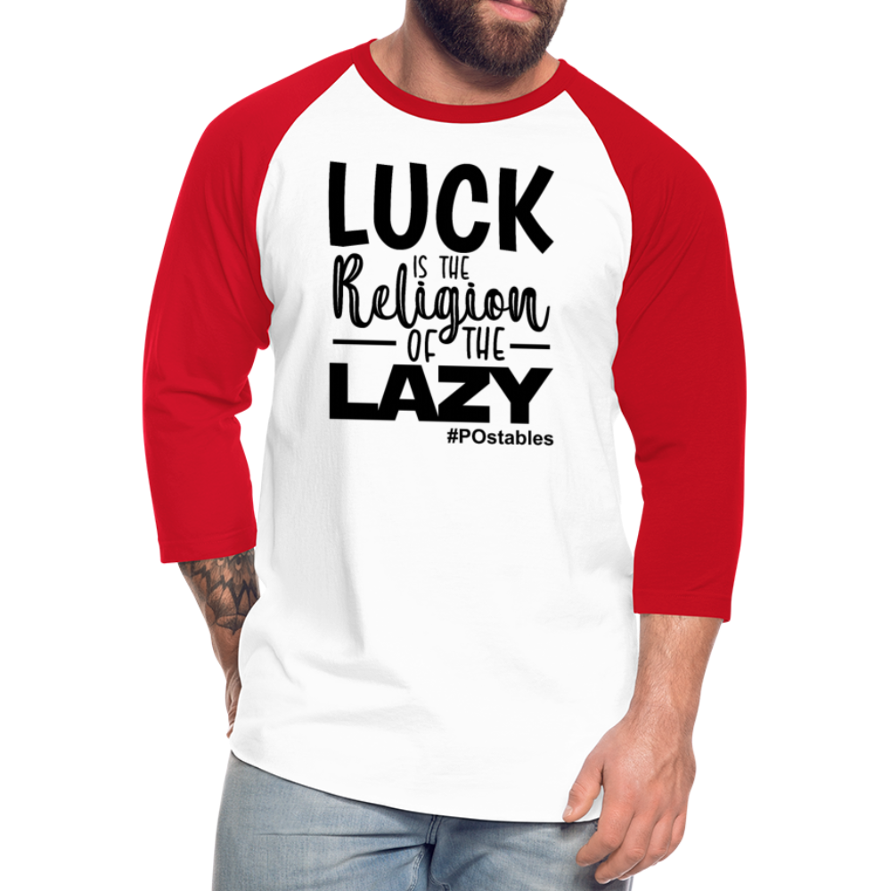 Luck B Baseball T-Shirt - white/red