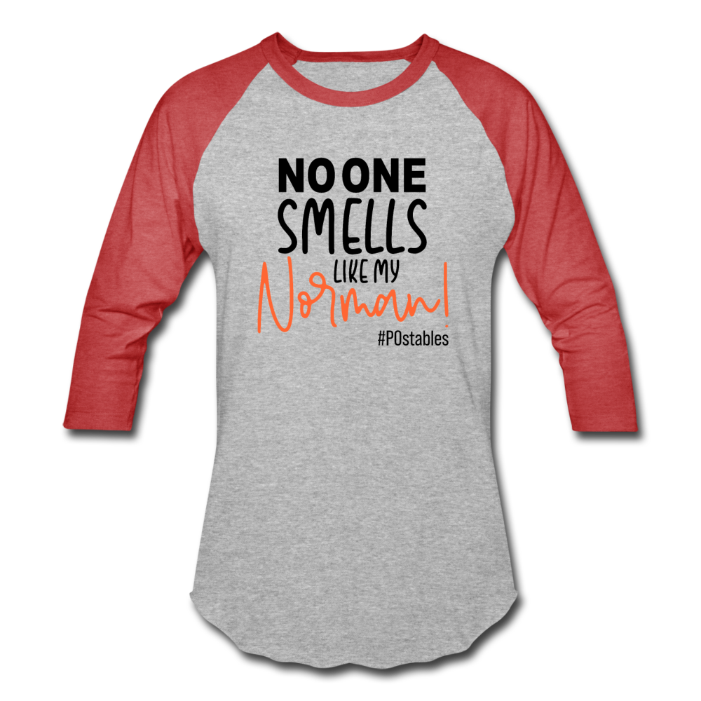 Norman Baseball T-Shirt - heather gray/red