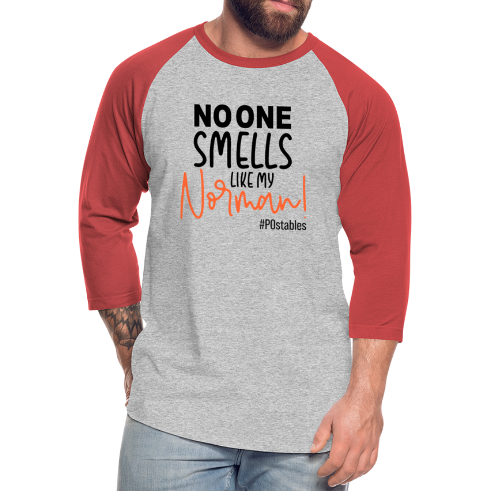 Norman Baseball T-Shirt - heather gray/red