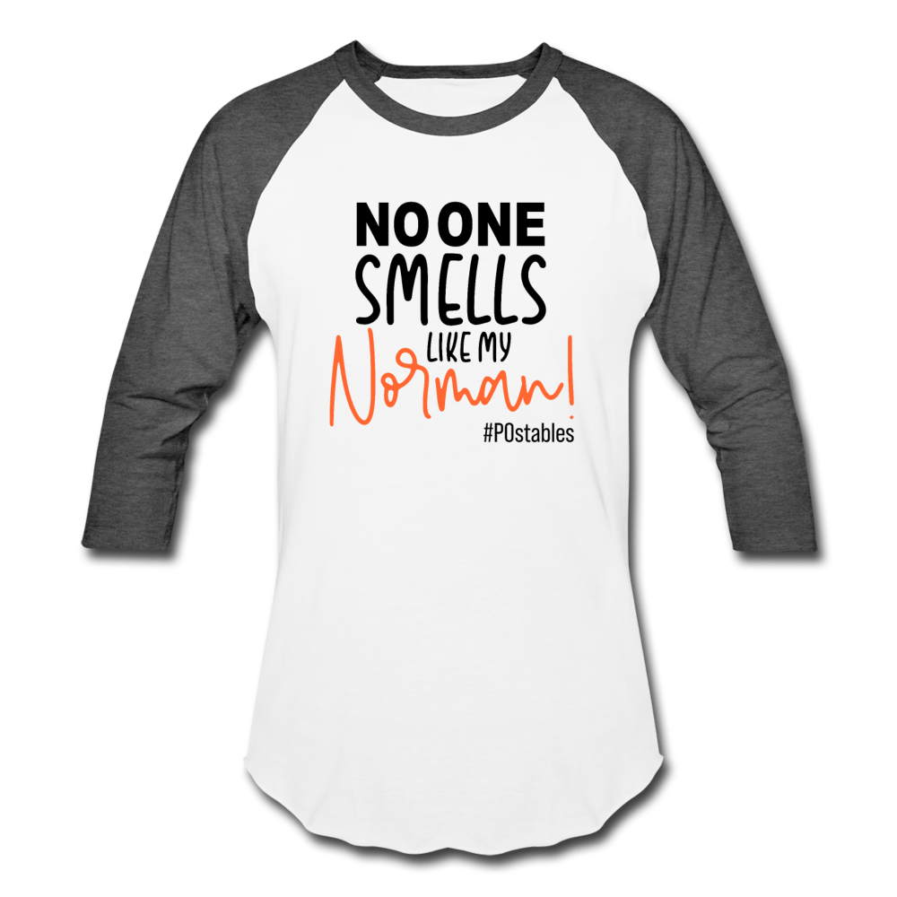 Norman Baseball T-Shirt - white/charcoal