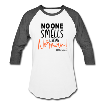 Norman Baseball T-Shirt - white/charcoal