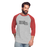 Postal B Baseball T-Shirt - heather gray/red
