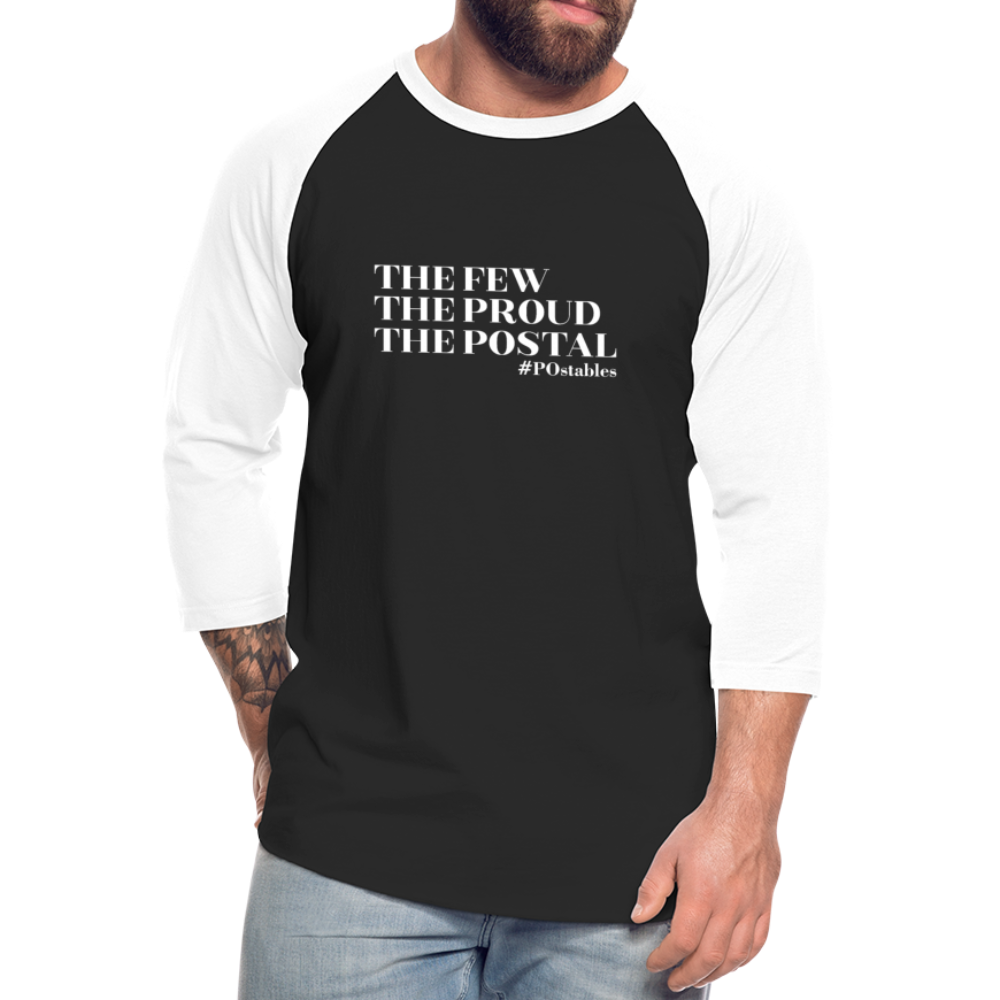 Postal W Baseball T-Shirt - black/white