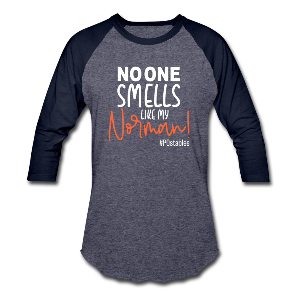 Norman W Baseball T-Shirt - heather blue/navy