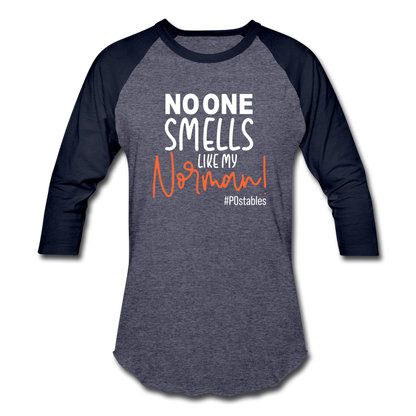 Norman W Baseball T-Shirt - heather blue/navy