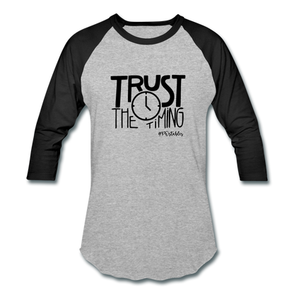 Trust B Baseball T-Shirt - heather gray/black