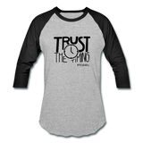 Trust B Baseball T-Shirt - heather gray/black