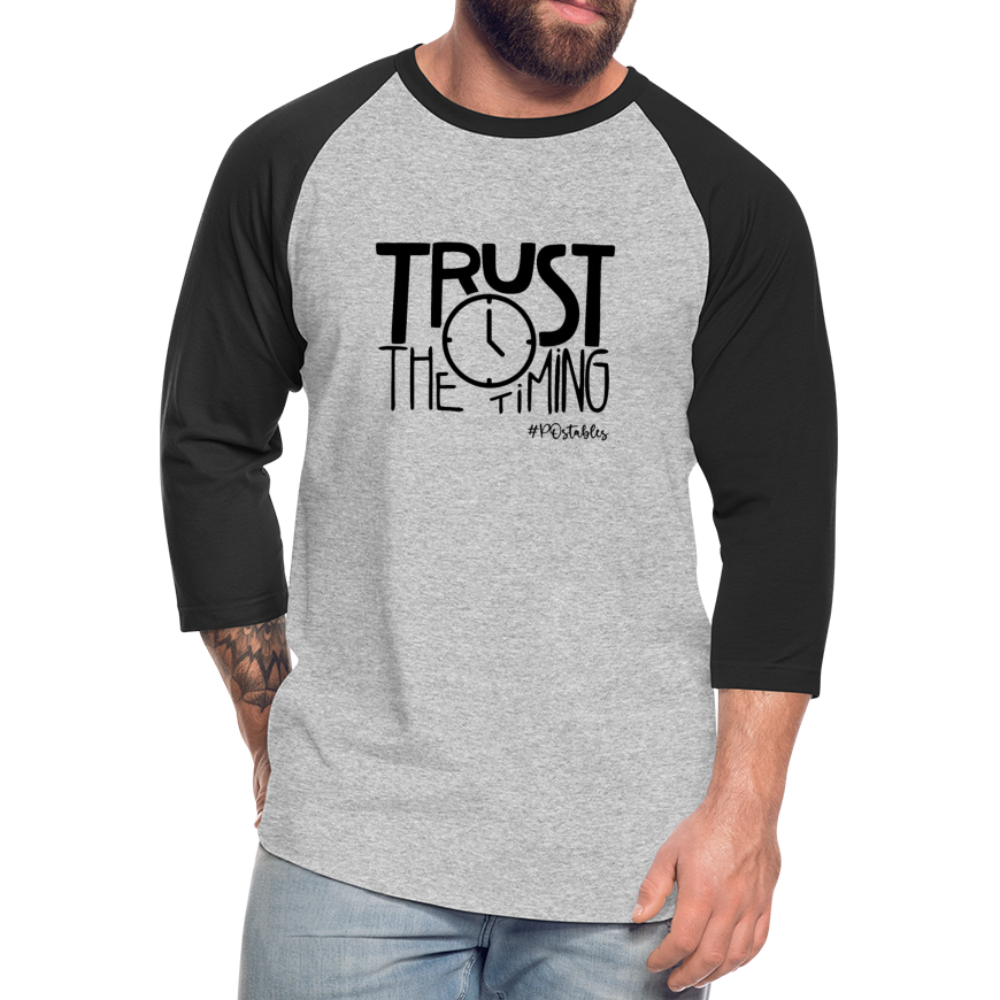 Trust B Baseball T-Shirt - heather gray/black