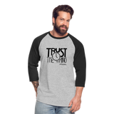 Trust B Baseball T-Shirt - heather gray/black