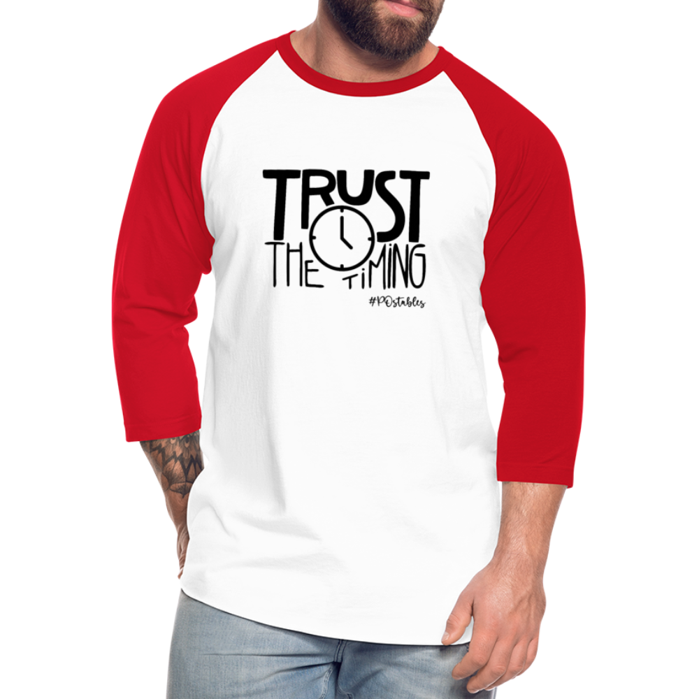 Trust B Baseball T-Shirt - white/red