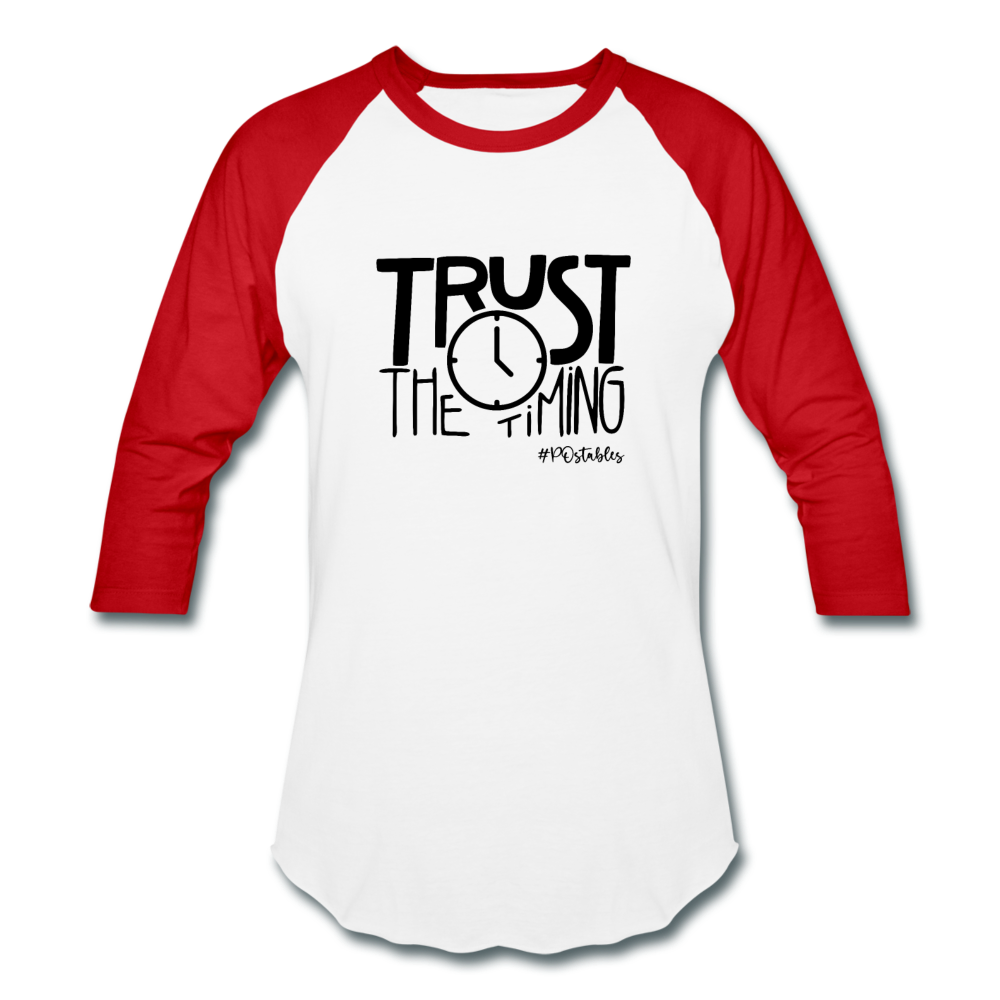 Trust B Baseball T-Shirt - white/red