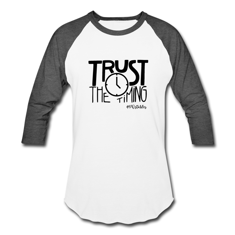 Trust B Baseball T-Shirt - white/charcoal