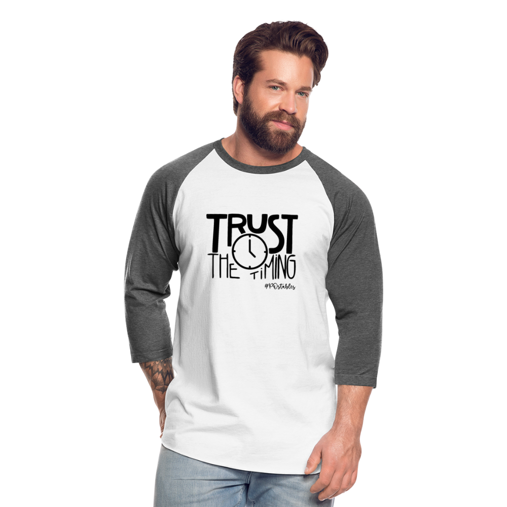 Trust B Baseball T-Shirt - white/charcoal