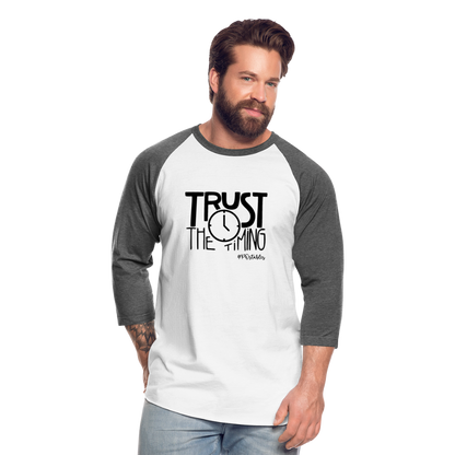 Trust B Baseball T-Shirt - white/charcoal