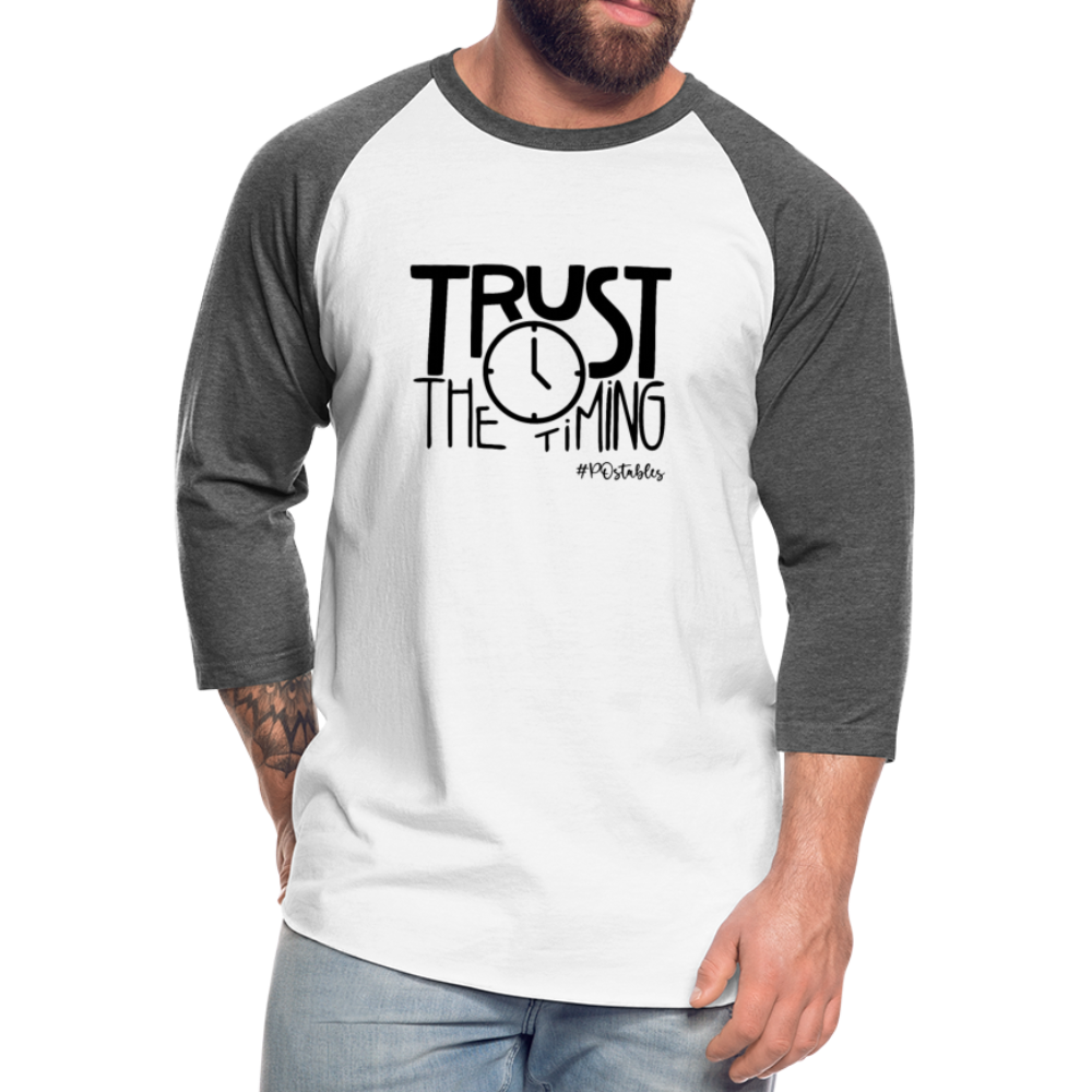 Trust B Baseball T-Shirt - white/charcoal