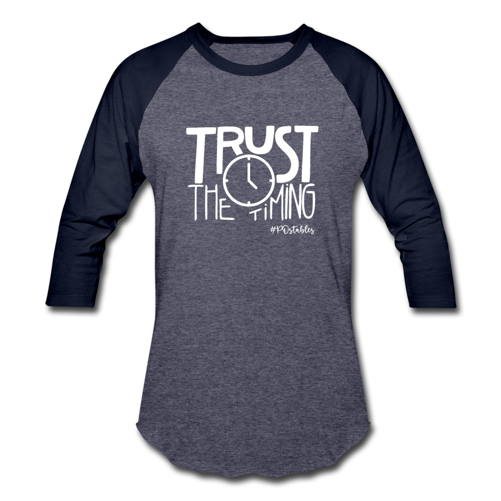 Trust W Baseball T-Shirt - heather blue/navy