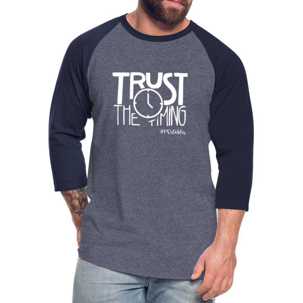 Trust W Baseball T-Shirt - heather blue/navy