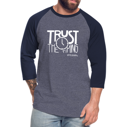 Trust W Baseball T-Shirt - heather blue/navy