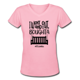I Bought A Porch Swing B Women's V-Neck T-Shirt - pink