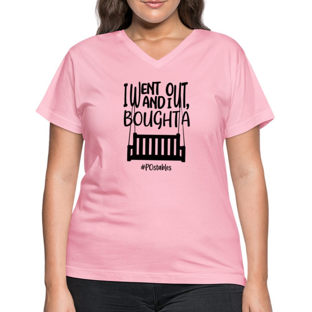 I Bought A Porch Swing B Women's V-Neck T-Shirt - pink