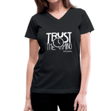 Trust The Timing W Women's V-Neck T-Shirt - black